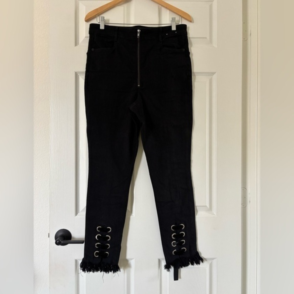 Express BlackWomen Stretch High Rise Ankle Jeans - Picture 1 of 5